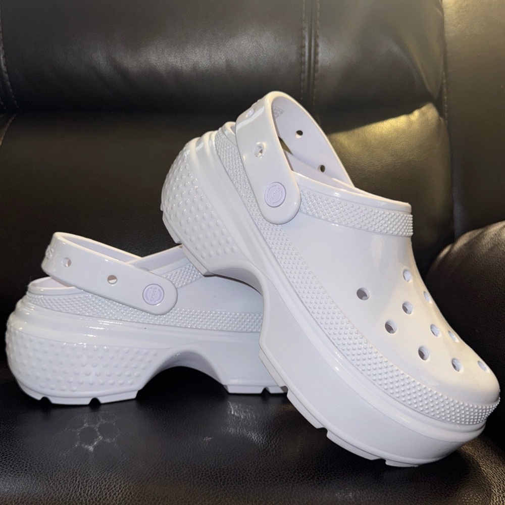 Used CROCS Womens STOMP High Shine Clog Dreamscape Mens 8 And Women’s 10
